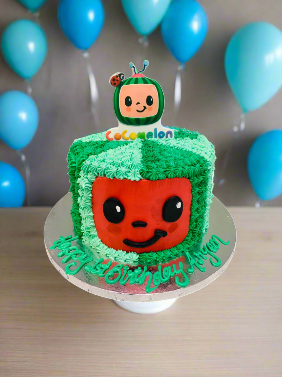 Cocomelon Cream Birthday Cake
