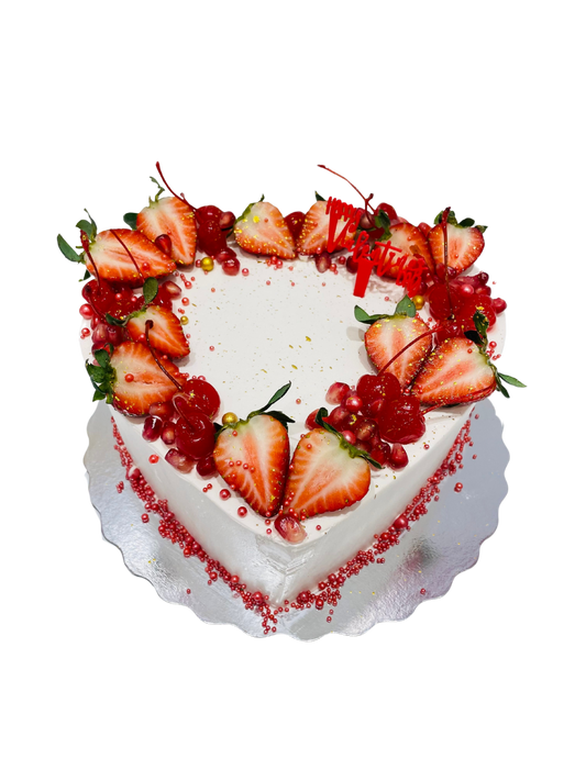 Fruit Valentine Heart Cake