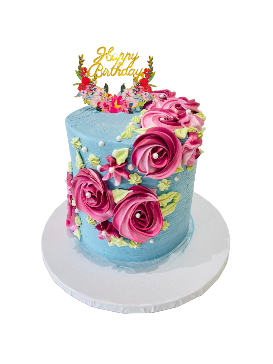 Angela Floral Birthday Cake