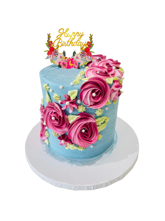 Angela Floral Birthday Cake