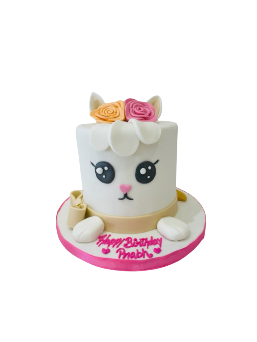 Cat Fondant Birthday Cake