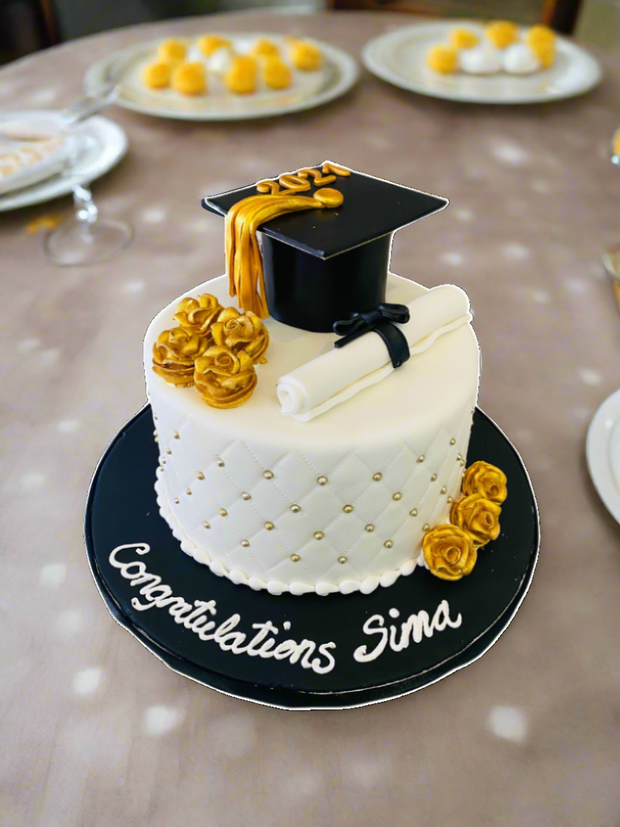 Sima Graduation Fondant Cake