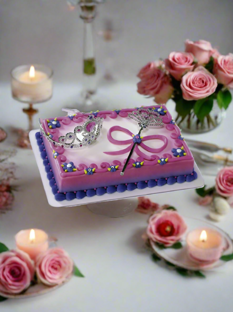 Royal Princess Crown Theme Cake