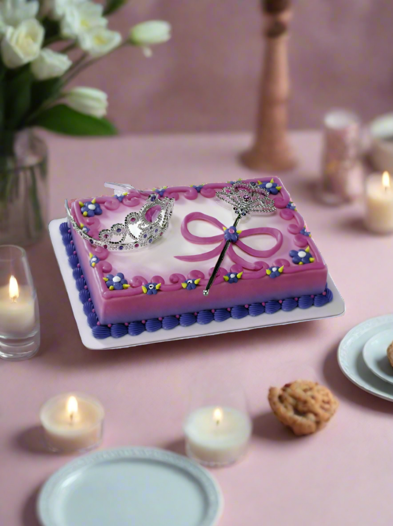 Royal Princess Crown Theme Cake