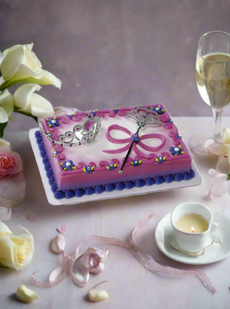 Royal Princess Crown Theme Cake