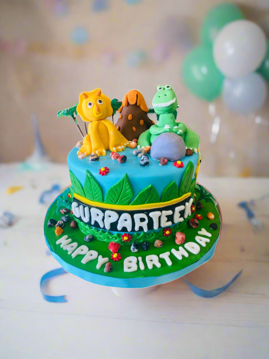 Dinosaur Fondant Birthday Cake