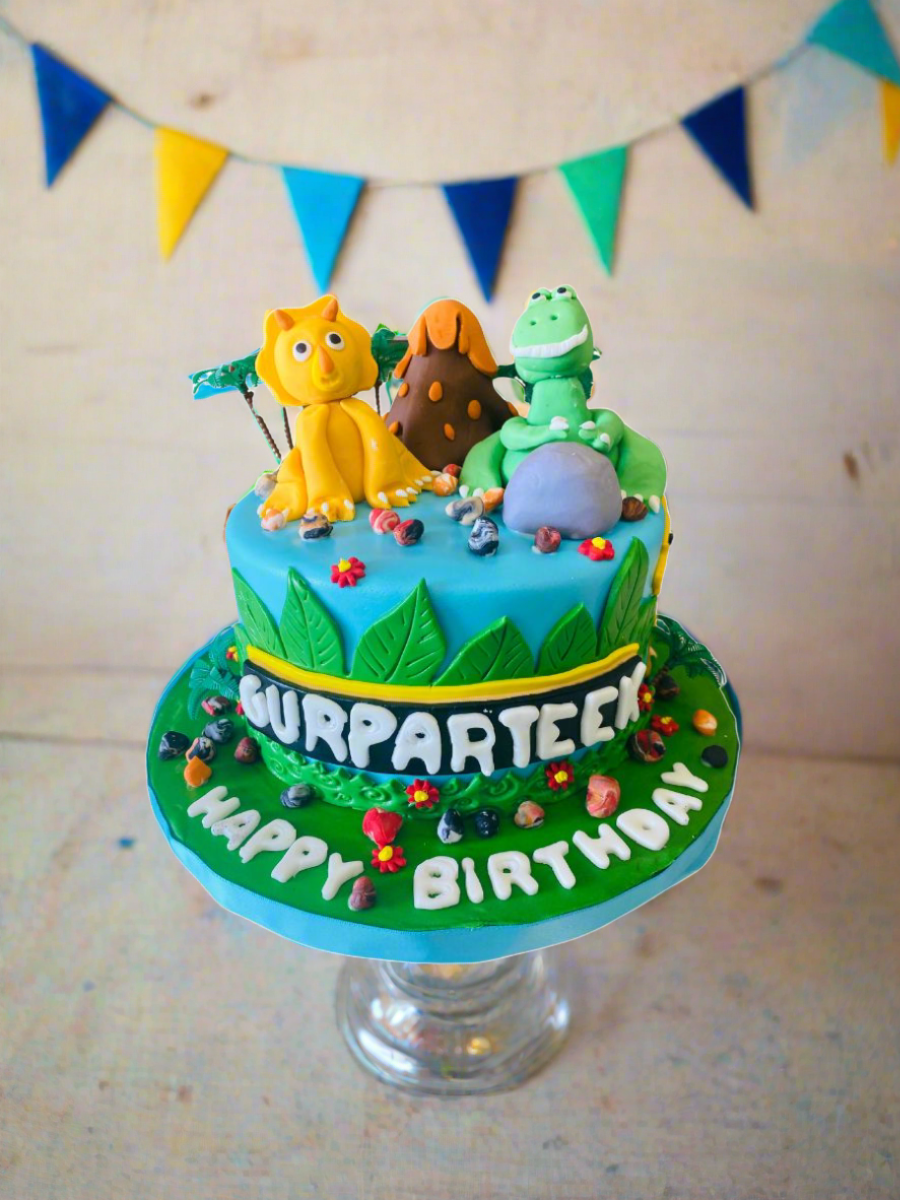 Dinosaur Fondant Birthday Cake