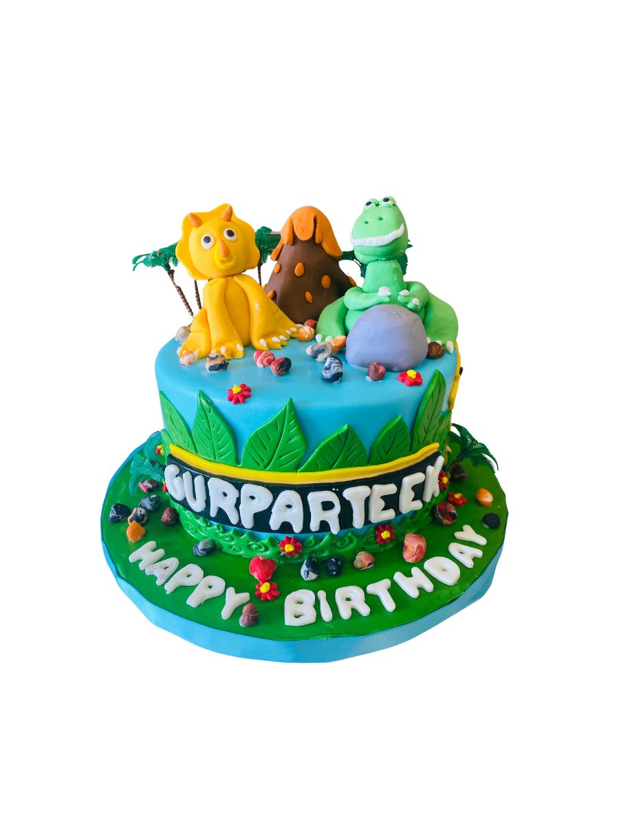 Dinosaur Fondant Birthday Cake