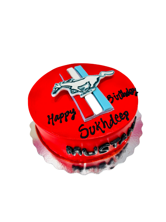 Mustang Red Cream Cake