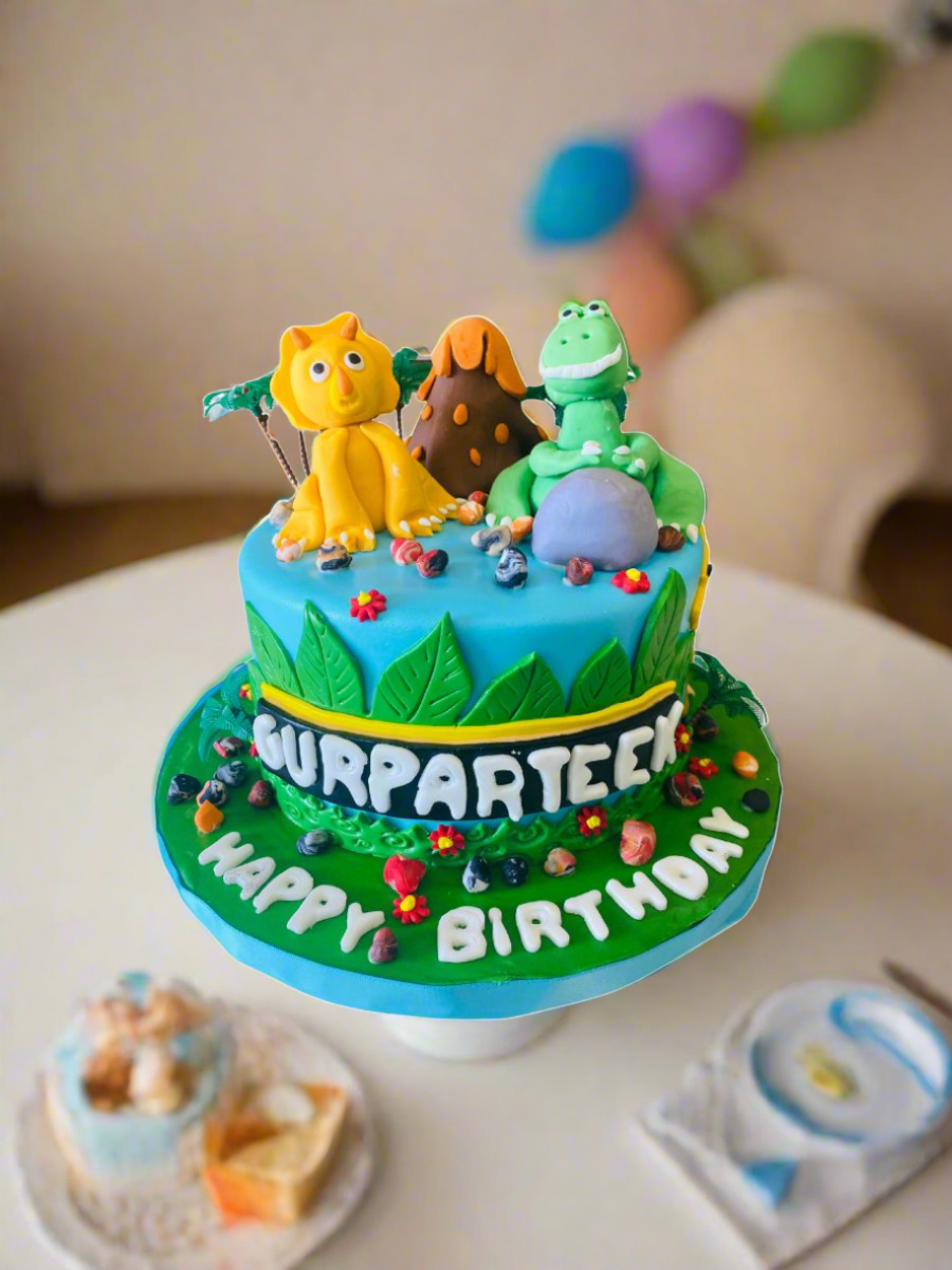 Dinosaur Fondant Birthday Cake