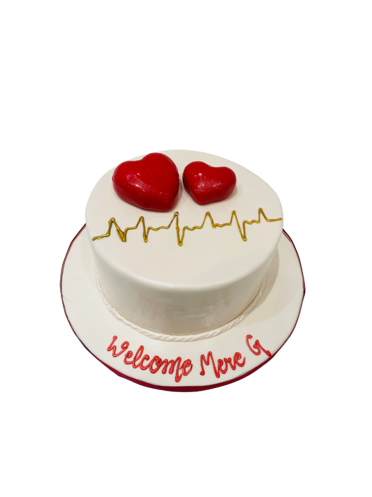 Heartbeat Fondant Cake