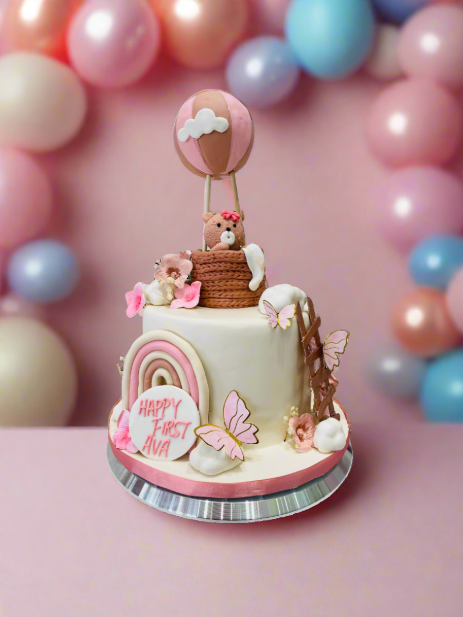 Ava's First Birthday Fondant Cake