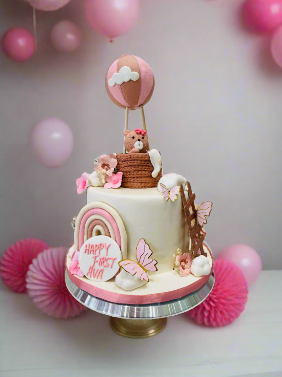 Ava's First Birthday Fondant Cake