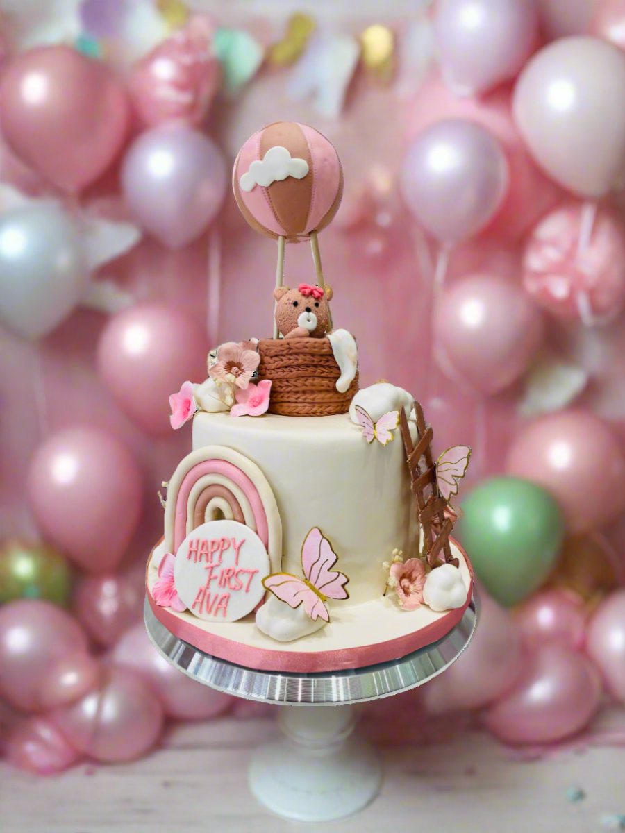 Ava's First Birthday Fondant Cake