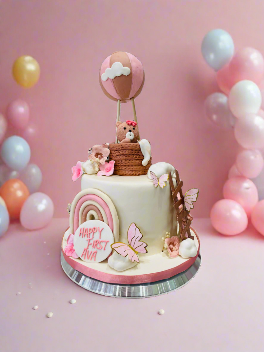 Ava's First Birthday Fondant Cake