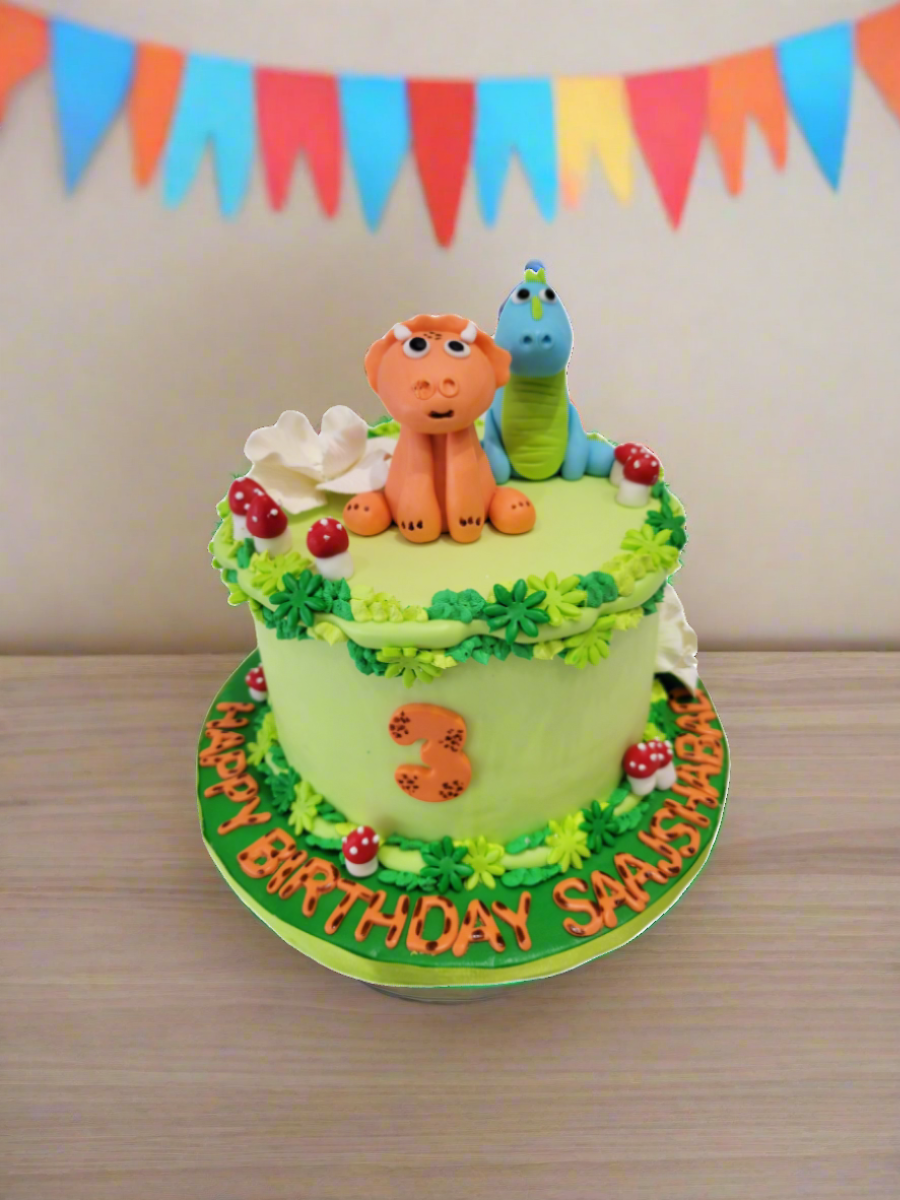 Dinosaur Fondant Cake