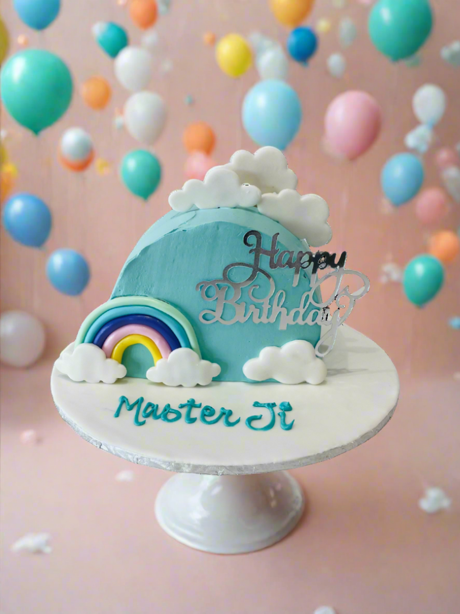 Rainbow & Clouds Arch Cake