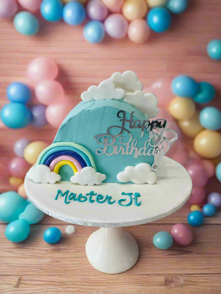 Rainbow & Clouds Arch Cake