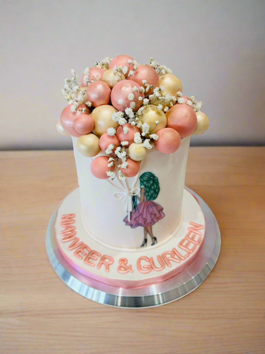 Balloon Fondant Birthday Cake