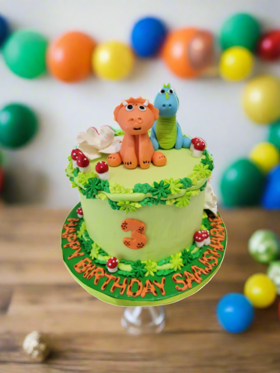 Dinosaur Fondant Cake
