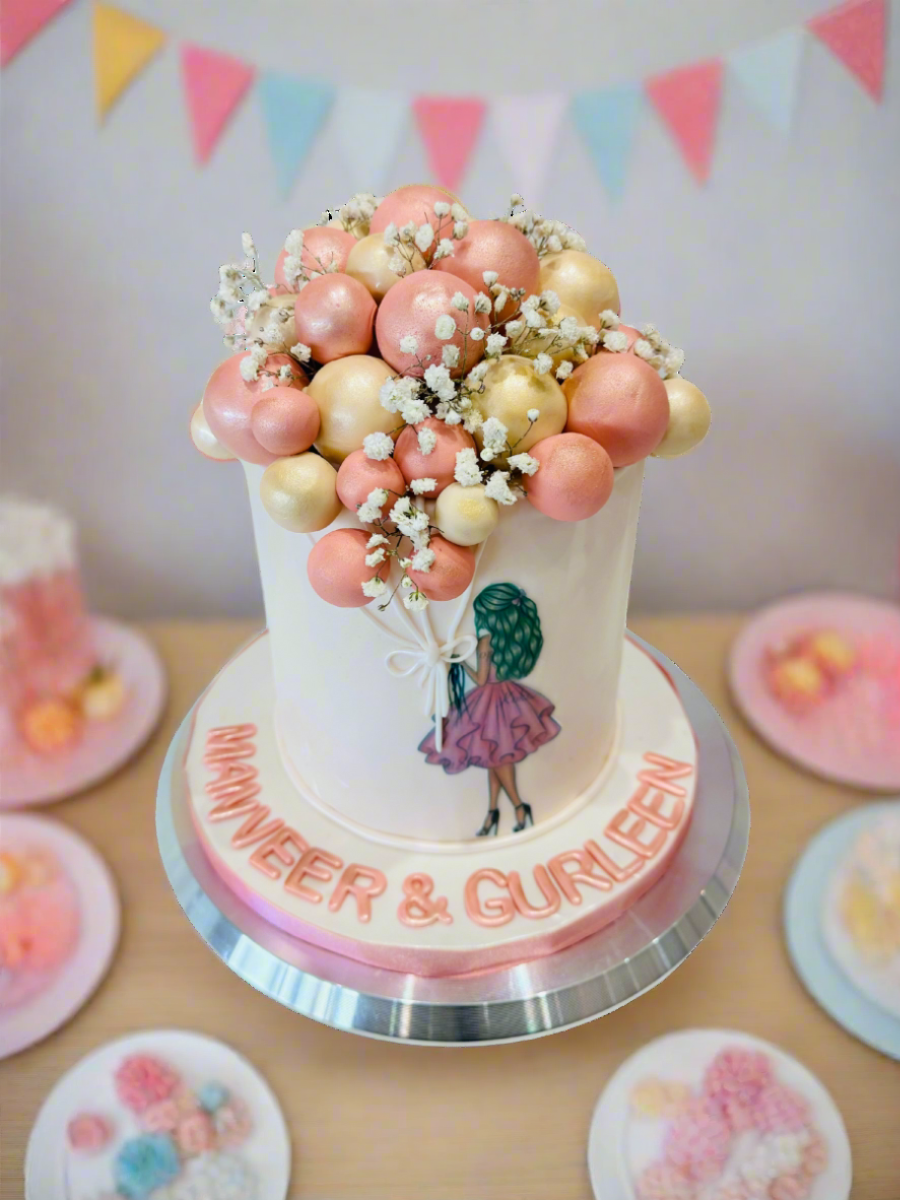 Balloon Fondant Birthday Cake