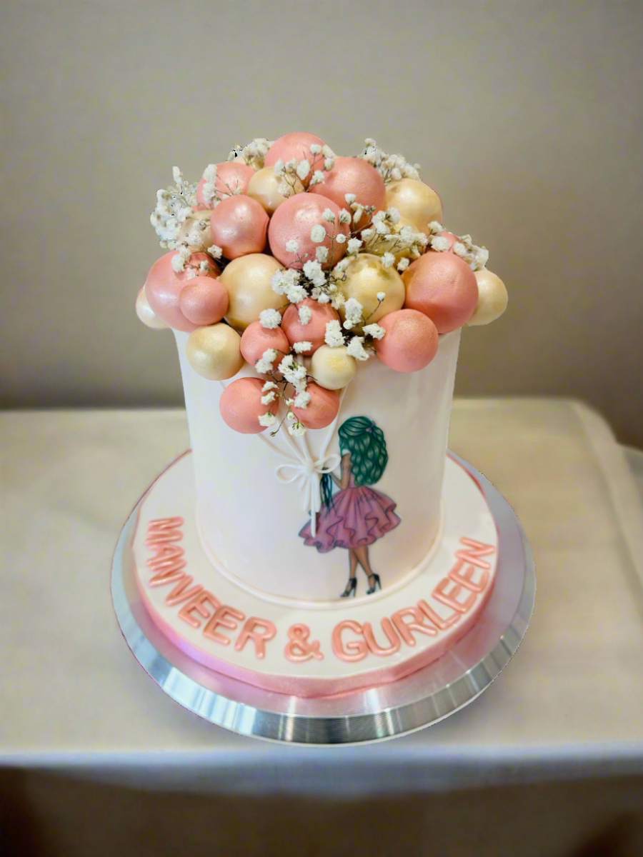 Balloon Fondant Birthday Cake