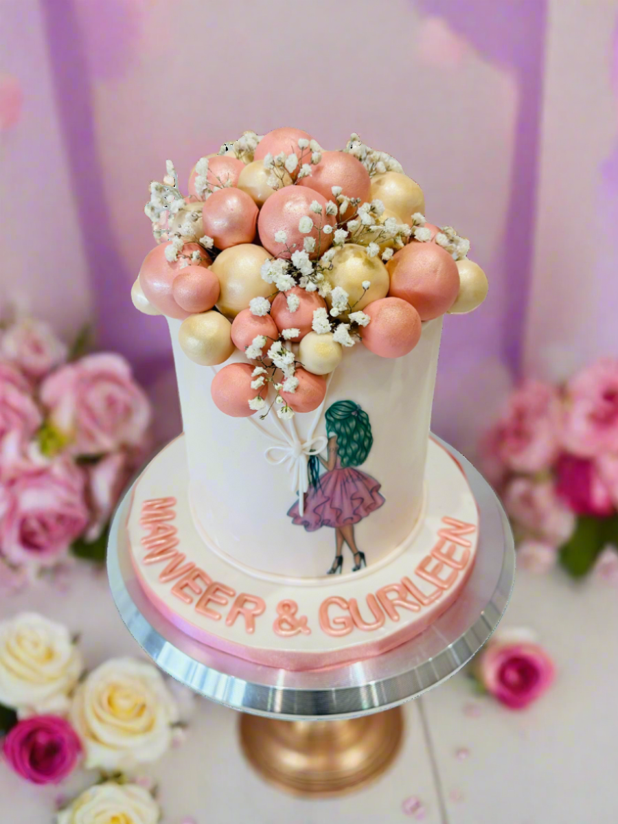 Balloon Fondant Birthday Cake