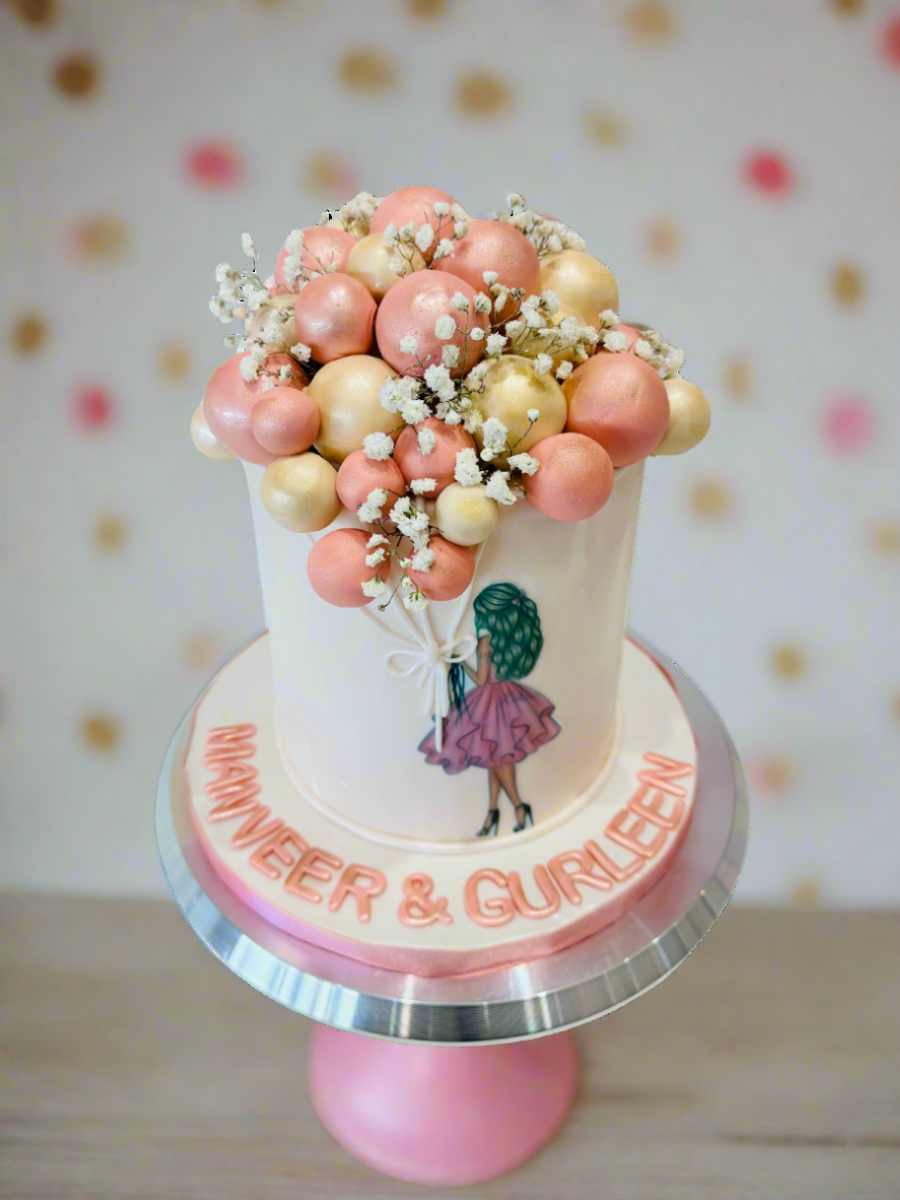 Balloon Fondant Birthday Cake