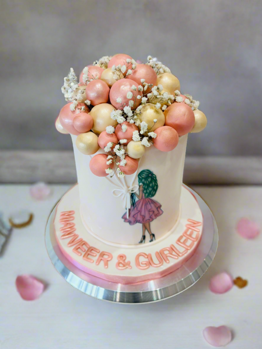 Balloon Fondant Birthday Cake