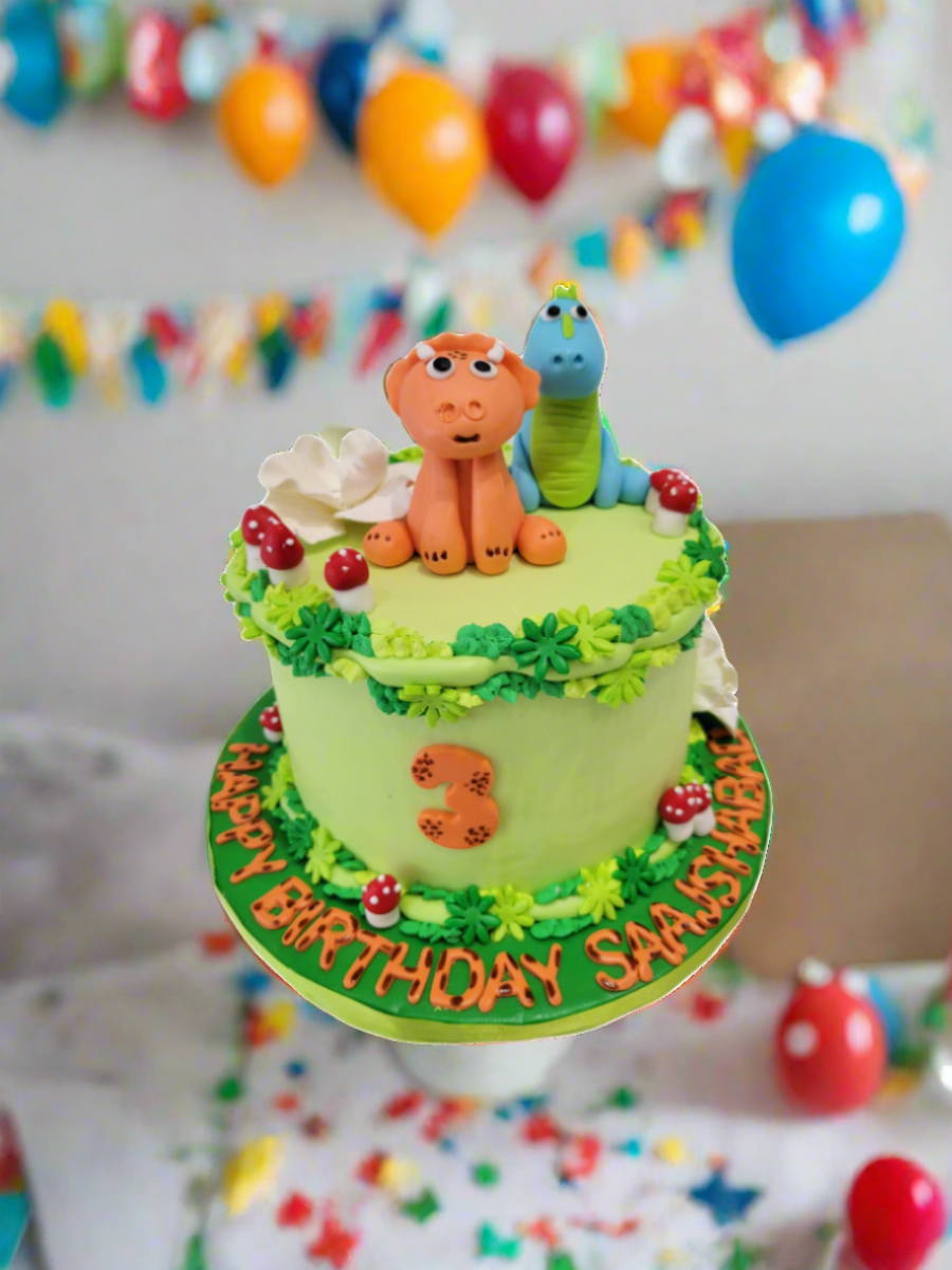 Dinosaur Fondant Cake