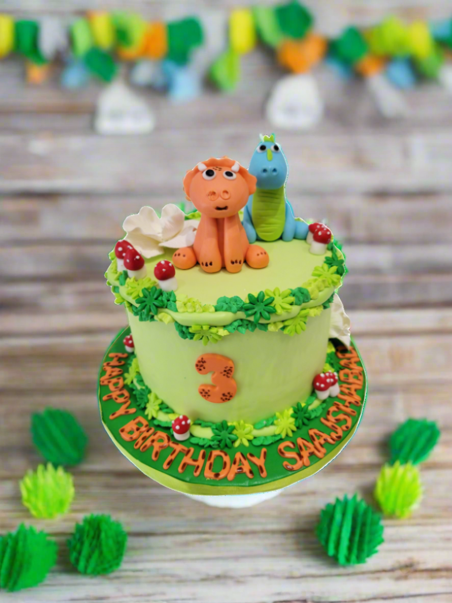 Dinosaur Fondant Cake