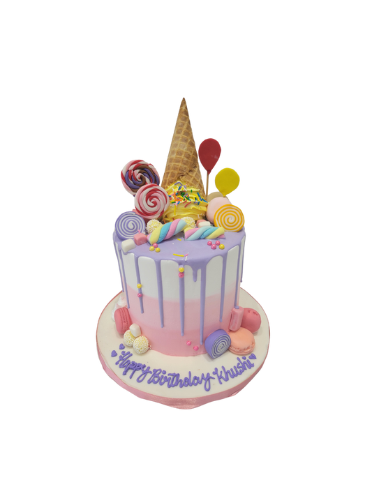 Candy Cone Birthday Cake