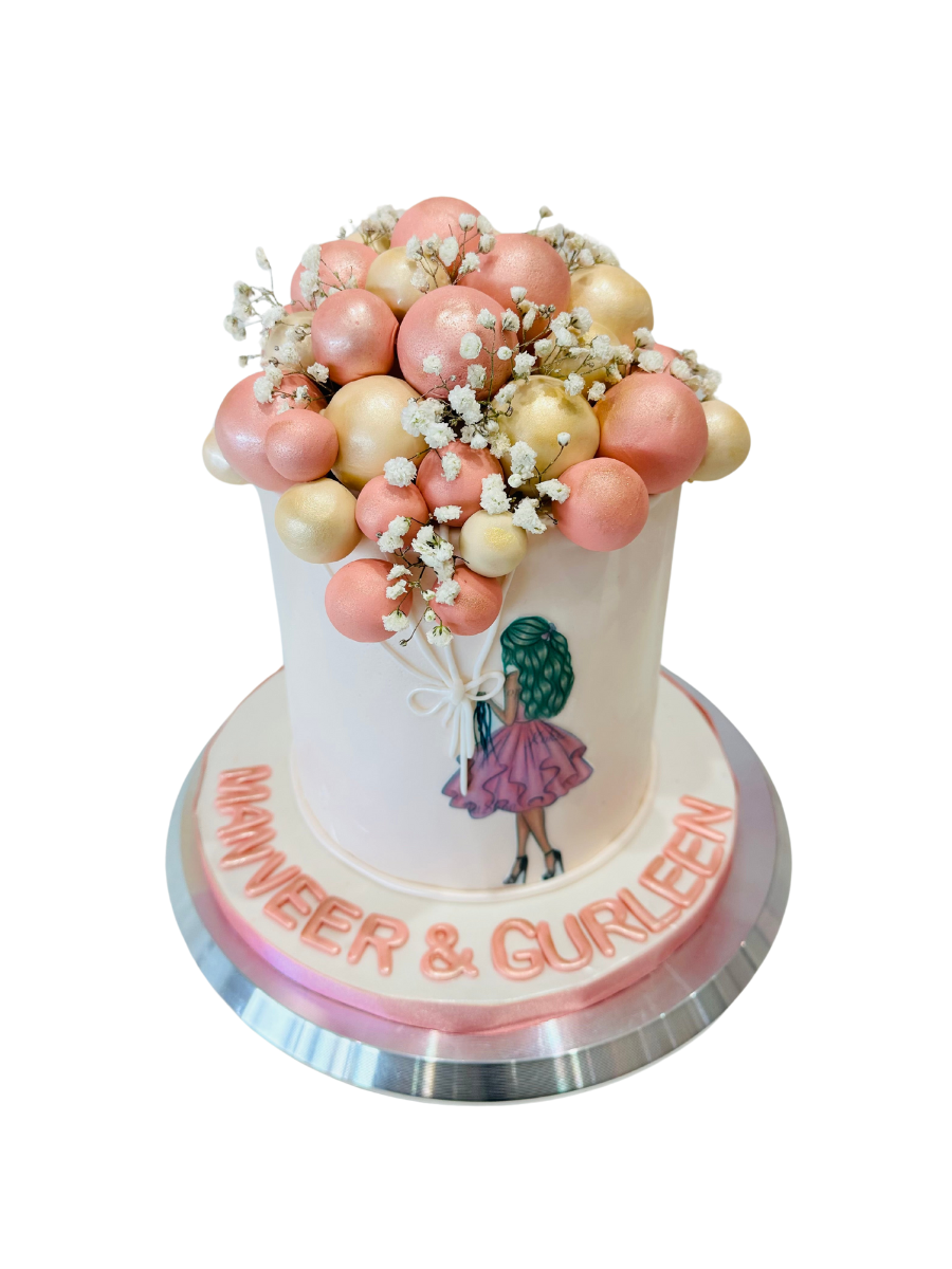 Balloon Fondant Birthday Cake