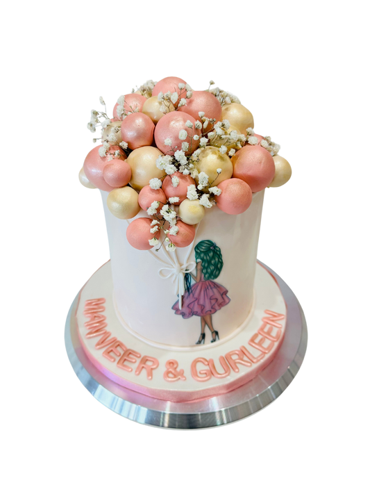 Balloon Fondant Birthday Cake