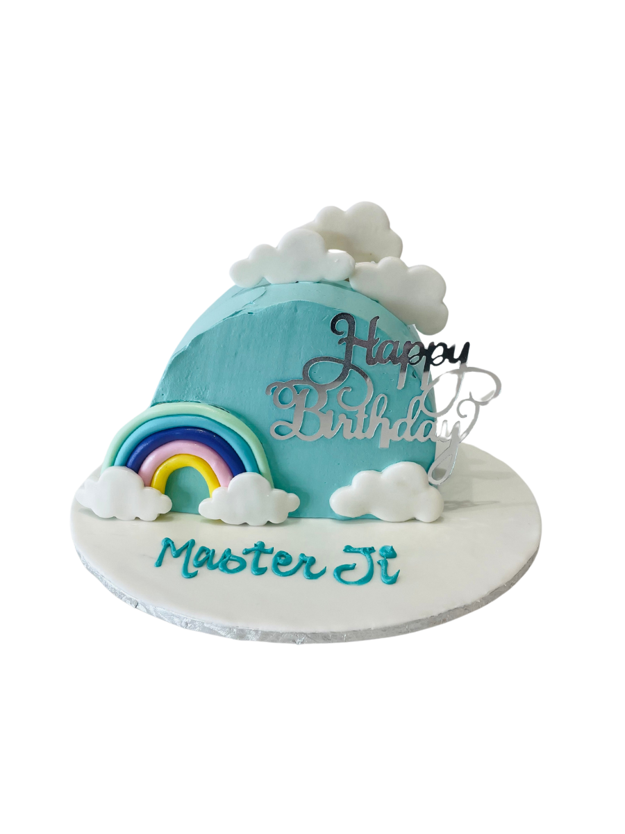Rainbow & Clouds Arch Cake