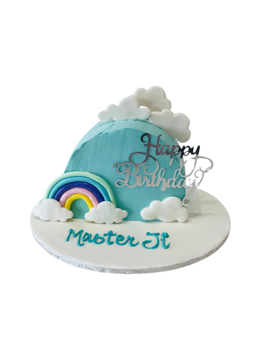 Rainbow & Clouds Arch Cake
