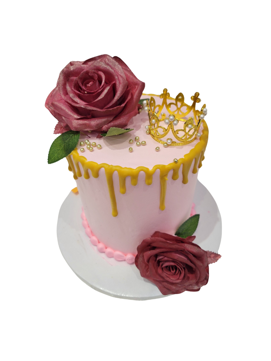 Nidhi Pink Crown Birthday Cake