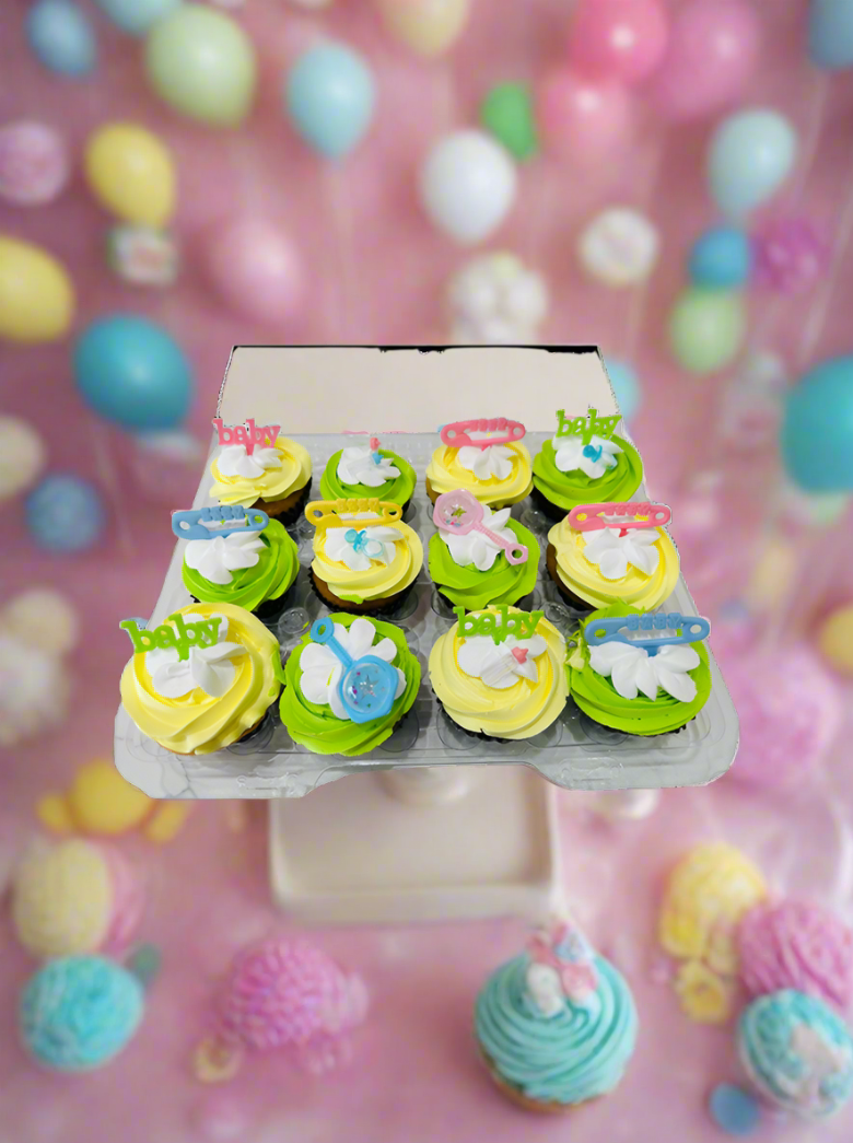 Baby Shower Cupcakes - (Pack of 6)