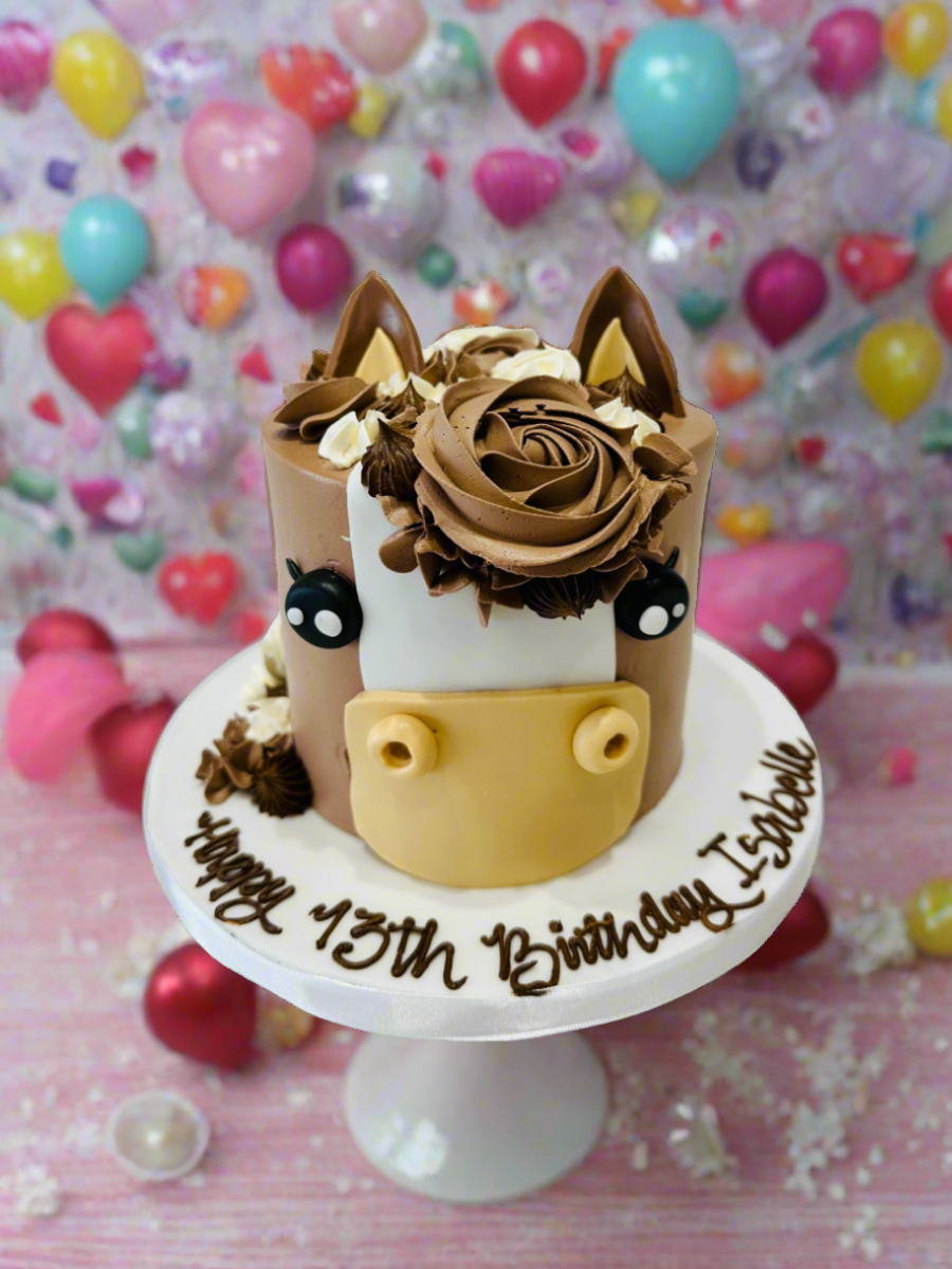 Horse Face Molded Cream Cake