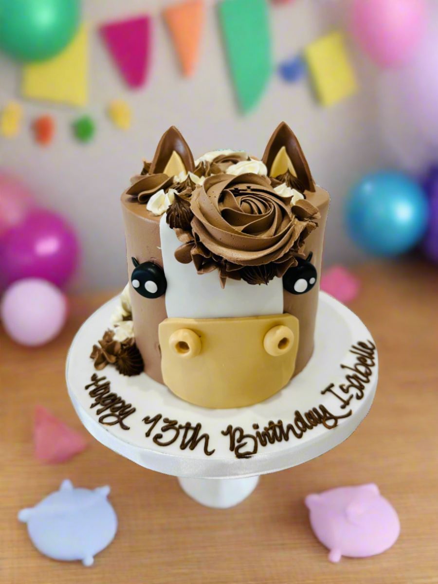 Horse Face Molded Cream Cake