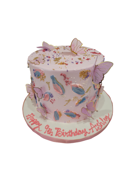 Ashley Pink Butterfly Cake
