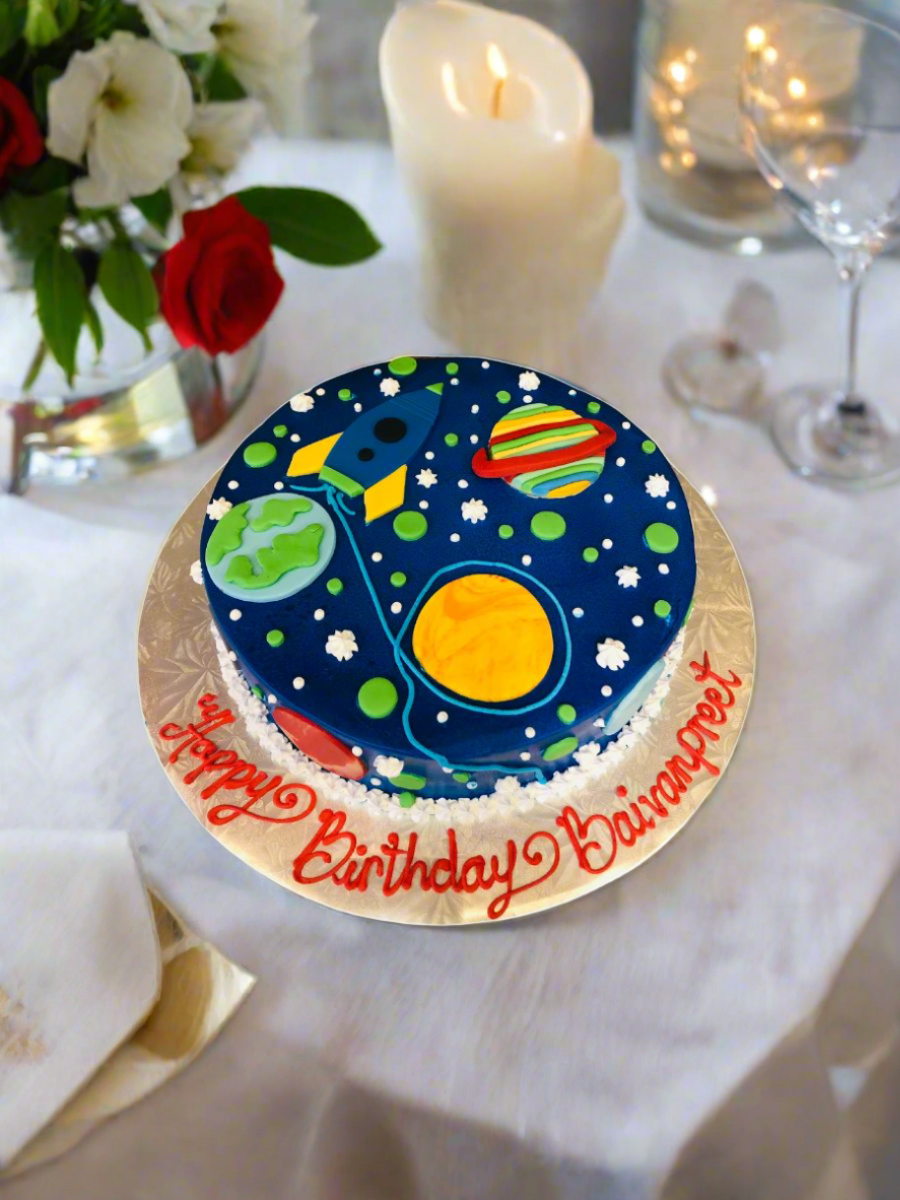 Galaxy Solar System Birthday Cake
