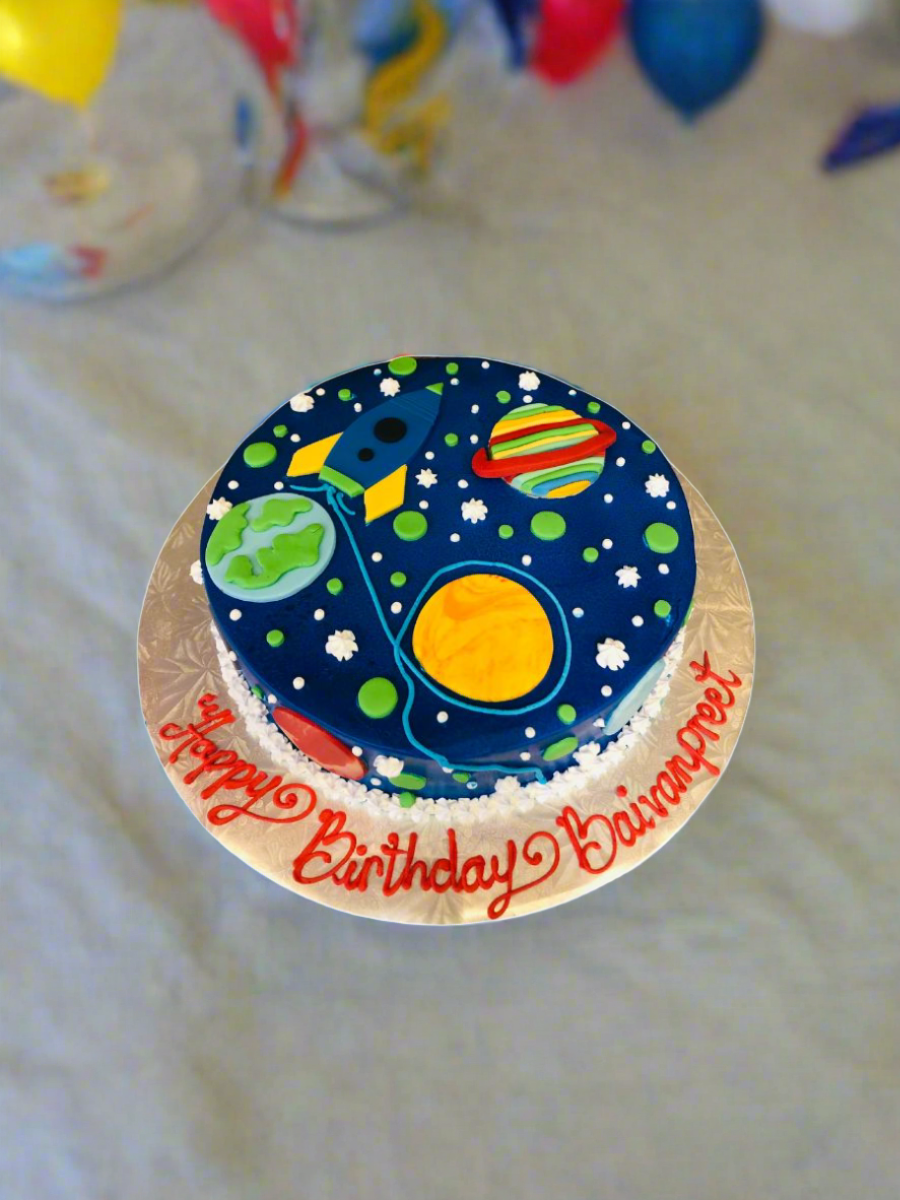 Galaxy Solar System Birthday Cake