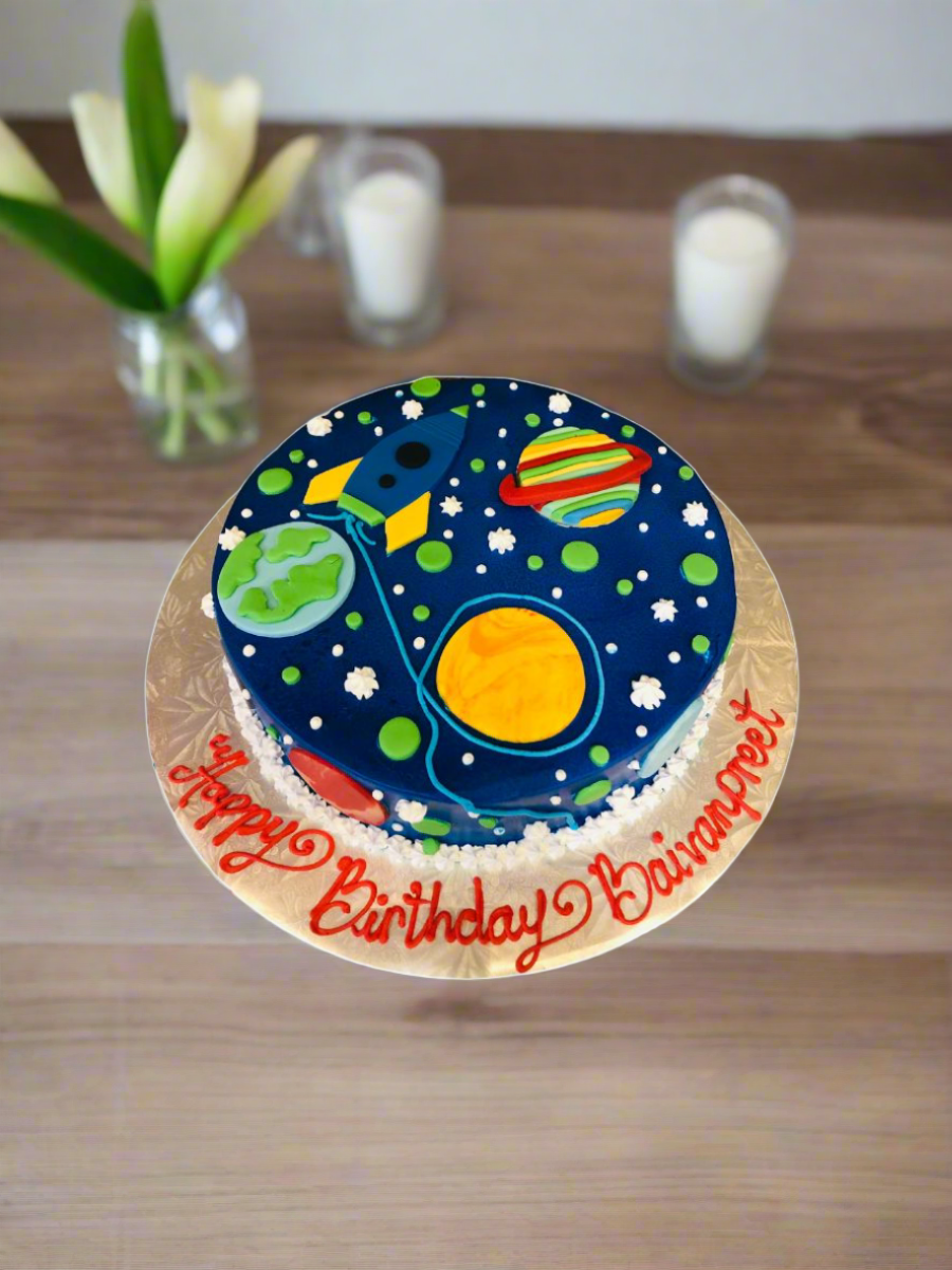 Galaxy Solar System Birthday Cake