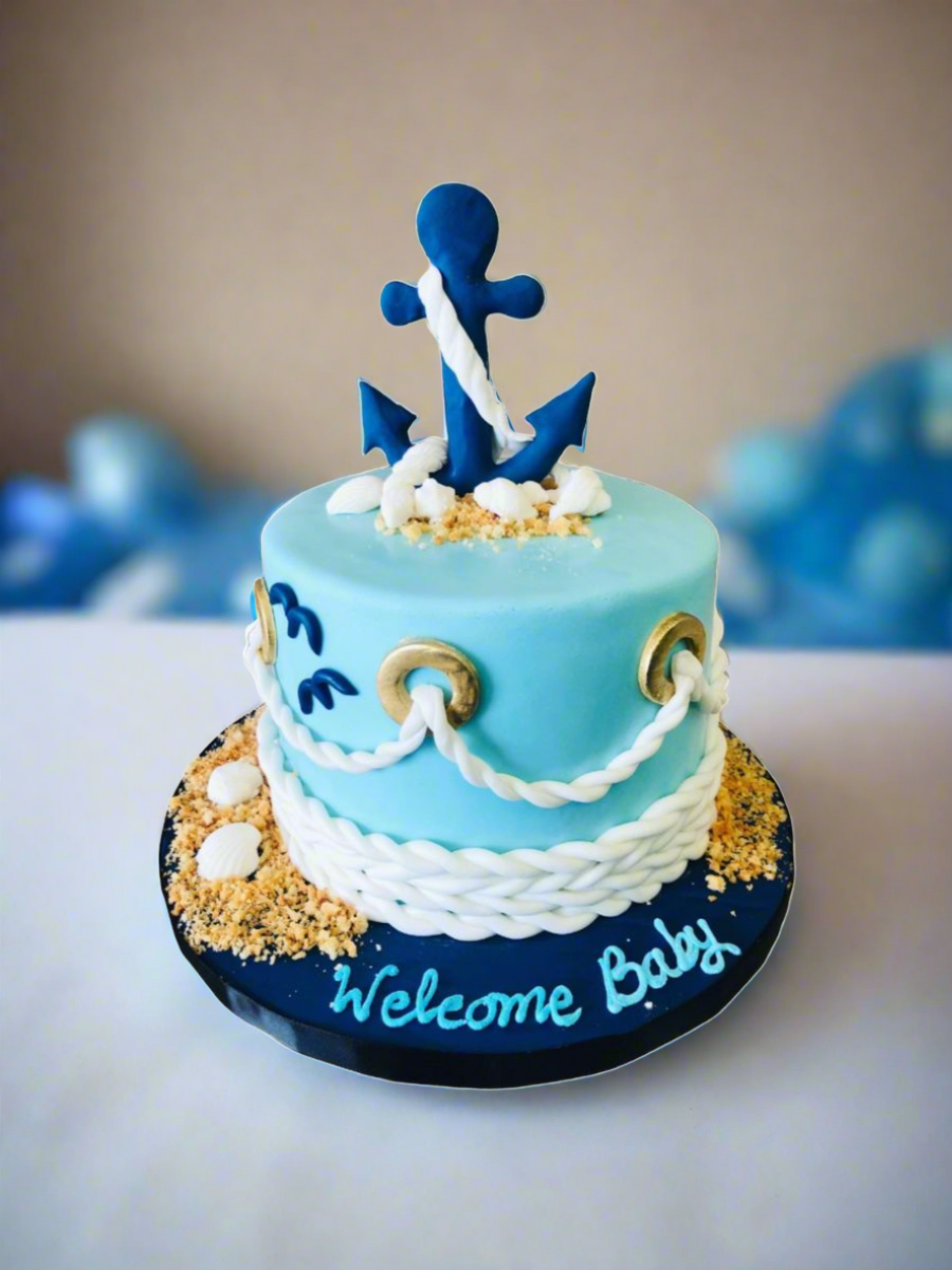Anchor Fondant Birthday Cake