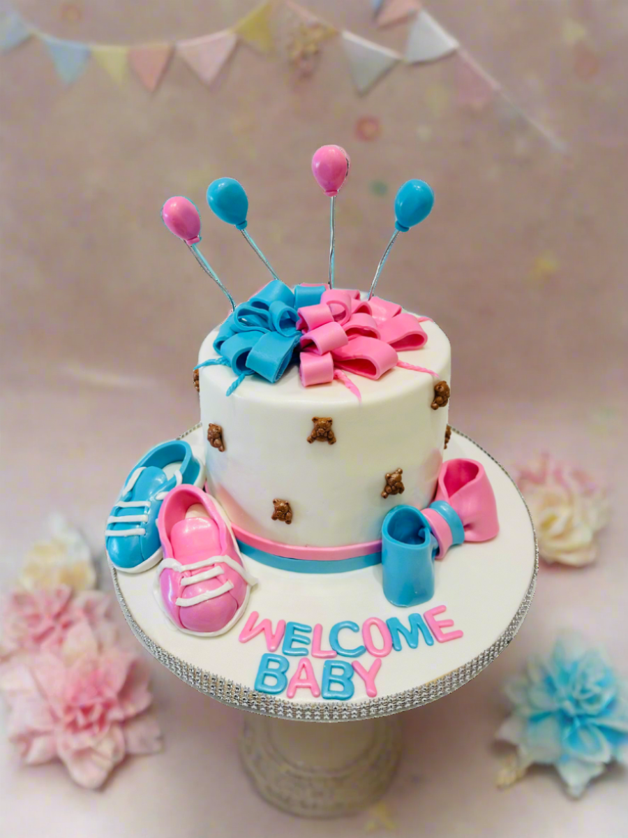 Gender Neutral Booty Baby Shower Cake