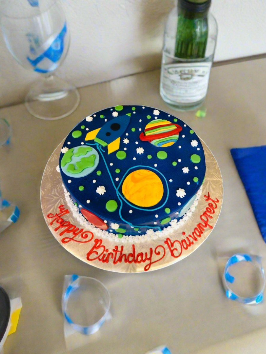 Galaxy Solar System Birthday Cake