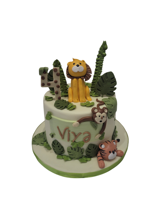Viya Jungle Fondant Cake