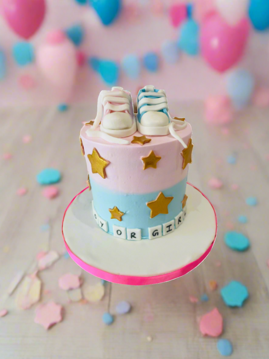 Baby Shower Shoes Cream Cake