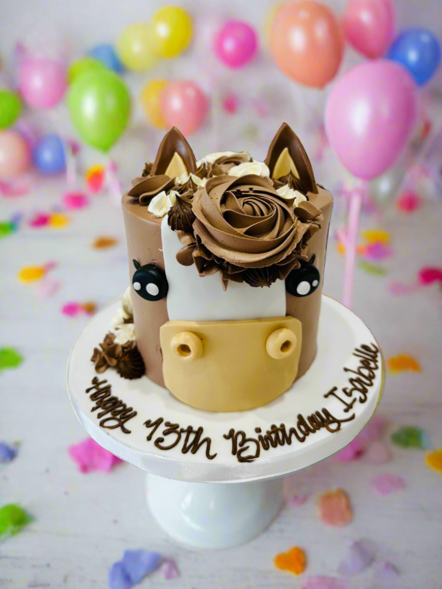 Horse Face Molded Cream Cake